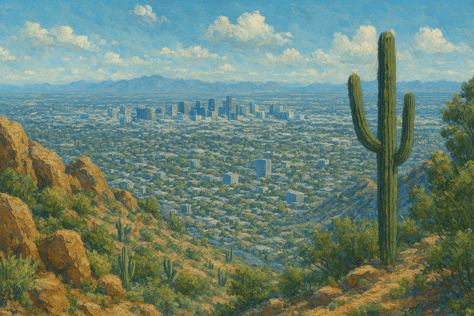 Arizona map with service radius